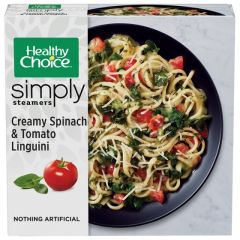 Healthy Choice Simply Steamers Creamy Spinach & Tomato Linguini Frozen Meal, 9 oz. Bowl