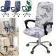 1pc Office Chair Cover With Durable Zipper, Printed Washable Stretchable Desk Chair Cover, High Back Computer Chair Cover, Office Chair Slipcover For Bedroom Office Living Room Home Decor