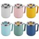 1pc Insulated Coffee Mug With Handle And Lid, Stainless Steel Coffee Travel Mug, Double Wall Vacuum Coffee Mug For Office, Outdoor, Back To School Supplies