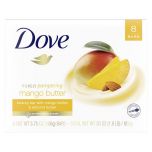 Dove Moisturizing Gentle Beauty Bar Soap for All Skin Type, Mango & Almond Butter, 3.75 oz (8 Bars)