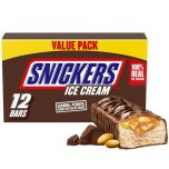 Snickers Creamy Ice Cream Bars, 2.0 fl oz, 12 Count