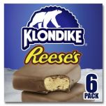 Klondike Reese's Peanut Butter Crunchy Frozen Dairy Dessert Bars Kosher Milk, 4 oz 6 Count