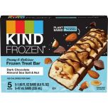 KIND Frozen Dark Chocolate Almond Sea Salt Treat, Creamy Plant-Based Bars, 1.6 fl oz, 5 ct