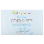 SAME DAY DELIVERY - Dryer Sheets, Unscented, 120 Compostable Sheets, Mild By Nature