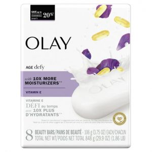 Olay Age Defying Bar Soap with Vitamin E and Vitamin B3 Complex Beauty Bars 3.75 oz, 8 Count