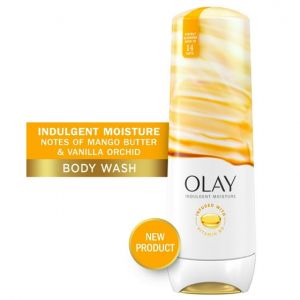 Olay Indulgent Moisture Women's Body Wash, Mango Butter & Vanilla Orchid, All Skin Types, 20 fl oz