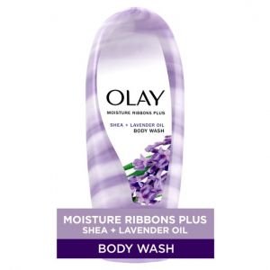Olay Moisture Ribbons Plus Shea + Lavender Oil Women's Body Wash, for All Skin Types, 18 fl oz
