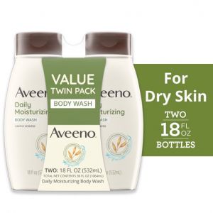 Aveeno Daily Moisturizing Oat Body Wash for Dry Skin, 18 fl. oz x 2