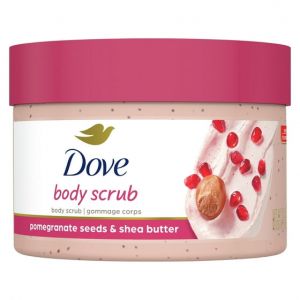 Dove Exfoliating Body Polish Pomegranate Seeds and Shea Butter Body Scrub All Skin Type, 10.5 oz