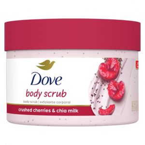 Dove Exfoliating Body Polish Crushed Cherries & Chia Milk All Skin Type, 10.5 oz