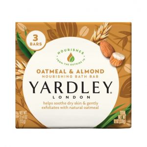 (Pack of 3) Yardley London Oatmeal & Almond Nourishing Bath Bar, 4.0 Oz Bar