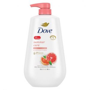 Dove Summer Care Long Lasting Women's Body Wash All Skin Type, Grapefruit and Lemon Balm, 30.6 fl oz