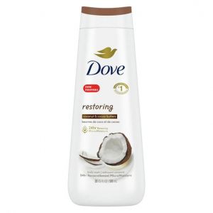 Dove Restoring Gentle Women's Body Wash All Skin Type, Coconut and Cocoa Butter, 20 fl oz