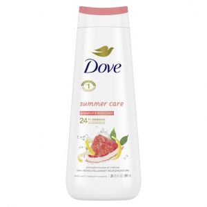 Dove Summer Care Moisturizing Women's Body Wash All Skin Type, Grapefruit & Lemon Balm, 20 fl oz