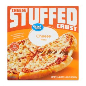 Great Value Stuffed Crust Cheese Pizza, Tomato Basil Garlic Sauce, 22.35 oz (Frozen)