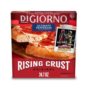 DiGiorno Deadpool and Wolverine Pizza Ultimate Pepperoni Frozen Food, Rising Crust Pepperoni, 24.7 oz