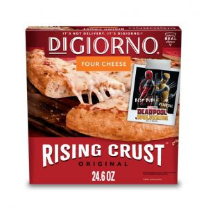 DiGiorno Deadpool and Wolverine Pizza Four Cheese Frozen Food, Rising Crust Four Cheese, 24.6 oz