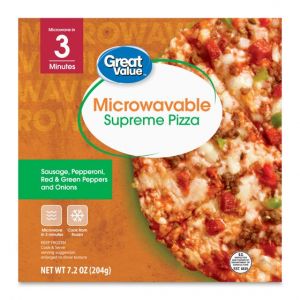 Great Value Microwavable Sausage & Pepperoni Combination Pizza, 7.2 oz (Frozen)