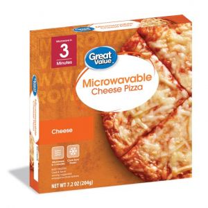 Great Value Microwavable Thin Crust Cheese Pizza, 7.2 oz (Frozen)