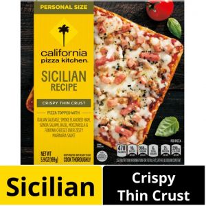 California Pizza Kitchen Sicilian Recipe Personal Size Frozen Pizza with Crispy Thin Crust 5.9 oz