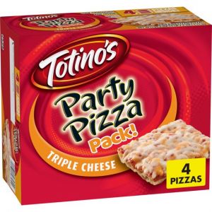 Totino's Party Pizza, Triple Cheese, Frozen Snacks, 4 Ct, 39.2 oz
