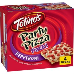 Totino's Party Pizza, Pepperoni, Frozen Snacks, 4 Ct, 40.8 oz