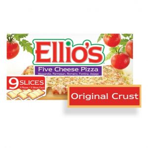 Ellio's Original Crust Five Cheese Pizza, 100% Real Cheese, 18.3oz, 9 Count, Frozen