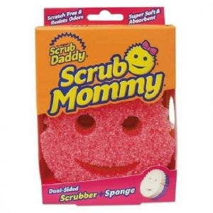 Scrub Daddy Scrub Mommy Sponge, Pink, Soft in Warm Water, Firm in Cold, 1 Count