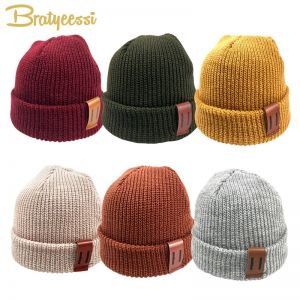 Fashion Baby Hat for Boys Knit Baby Beanie for Kids Cap Children Hats for Girls Baby Bonnet Toddler Cap Infant Accessories 1-4Y