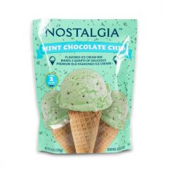 Nostalgia 2-Quart Homemade Premium Mint Chocolate Chip Ice Cream Starter Mix