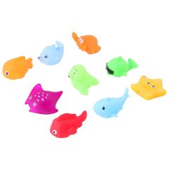 9 Pcs Toy Water Toys Bath for Toddlers Floating Pinch Bathtub Squeeze Sound Baby