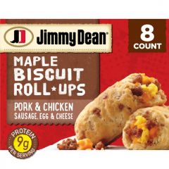Jimmy Dean Maple Sausage Biscuit Roll Ups, 12.8 oz, 8 Count (Frozen)