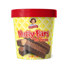 Little Debbie Nutty Bars Ice Cream, Peanut Butter Ice Cream with Fudge Pint, 16 oz