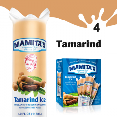 Mamita's Homemade Style Ices, Tamarind, 16 oz, 4 Pack (Frozen)