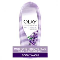 Olay Moisture Ribbons Plus Shea + Lavender Oil Women's Body Wash, for All Skin Types, 18 fl oz