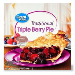 Great Value Traditional Triple Berry Pie, 34 oz (Frozen)