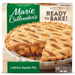 Marie Callender's Lattice Apple Pie, Frozen Dessert, 42 oz (Frozen)