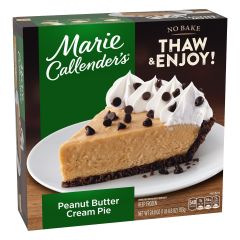 Marie Callender's Peanut Butter Cream Pie, Frozen Dessert, 24.8 oz.