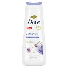 Dove Anti-Stress Long Lasting Women's Body Wash All Skin Type, Blue Chamomile & Oat Milk, 20 fl oz