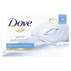 Dove Gentle Exfoliating With Renewing Exfoliants Beauty Bar Soap All Skin Type, 3.75 oz (4 Bars)