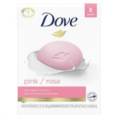 Dove Pink Gentle Deep Moisturizing Beauty Bar Soap All Skin Type, Rosa, 3.75 oz (8 Bars)