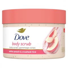 Dove Body Scrub White Peach & Crushed Rice, 10.5 oz