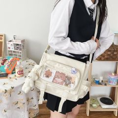 2023 Women's Bag Messenger Korean Style Female Backpack College Large Capacity Versatile Shoulder Student School Postman Bags