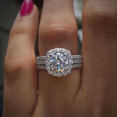 Huitan Trendy Women Rings with Brilliant Cubic Zirconia Luxury Engagement Rings Fashion Wedding Party Jewelry
