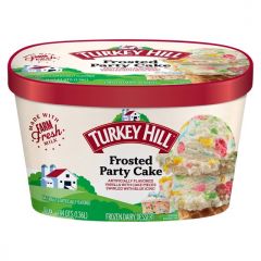 Turkey Hill Frosted Party Cake Frozen Dairy Dessert 1.44 Qt