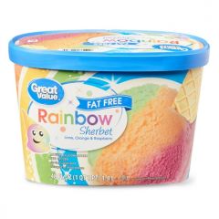 Great Value Fat Free Rainbow Sherbet 48  oz