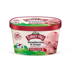 Turkey Hill Strawberries N Cream Premium Ice Cream, 46 fl oz