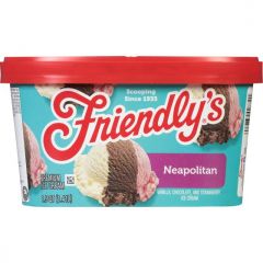 Friendly's Rich and Creamy Vanilla, Chocolate and Strawberry Ice Cream Tub - 1.5 Quart