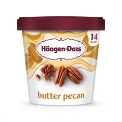 Haagen Dazs Butter Pecan Ice Cream, Gluten Free, 1 Package, 14oz