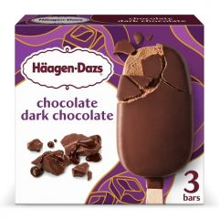 Haagen Dazs Chocolate Dark Chocolate Ice Cream Bars, 3 Ct